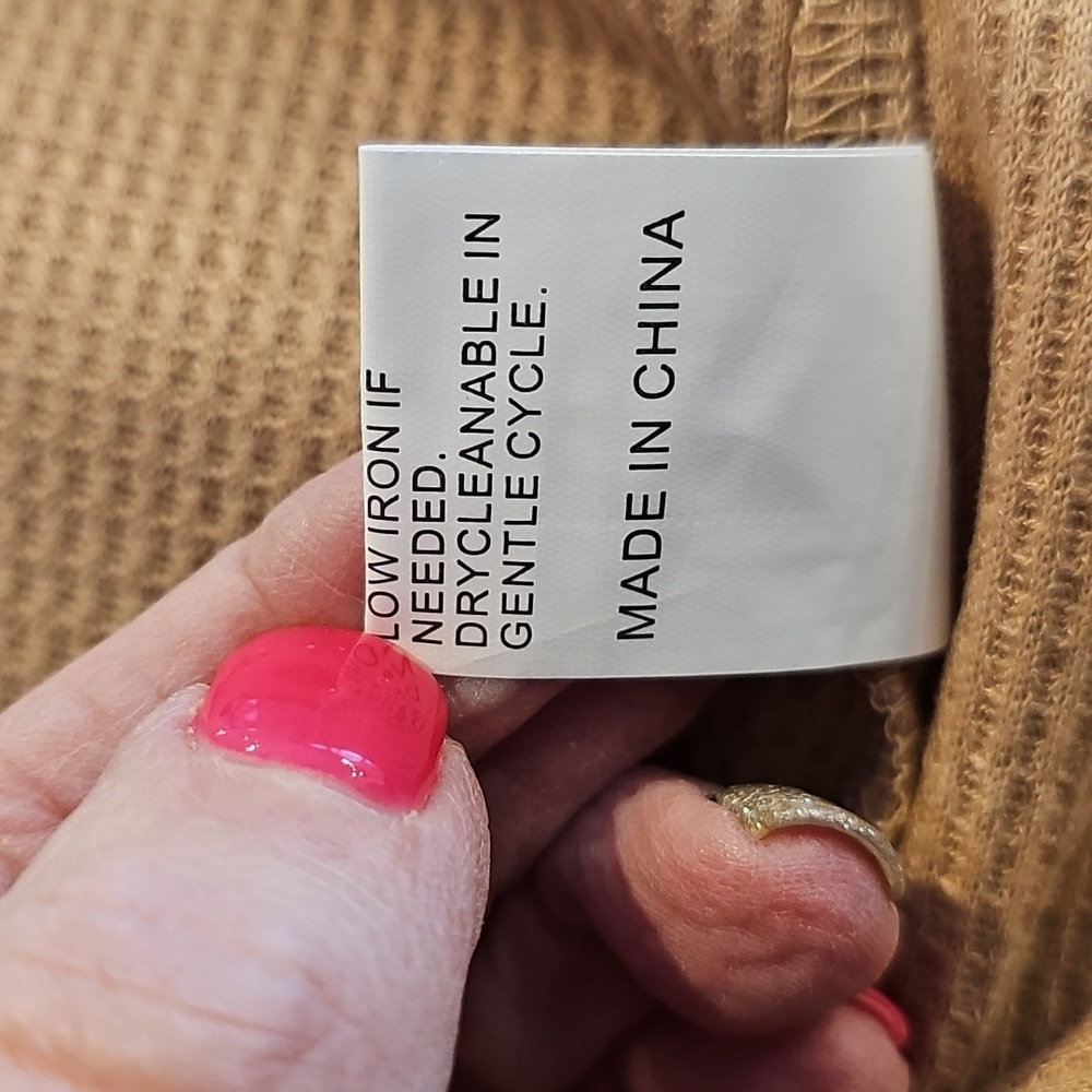 Shein Khaki Pullover with Contrast Sleeves - Picture 6 of 6